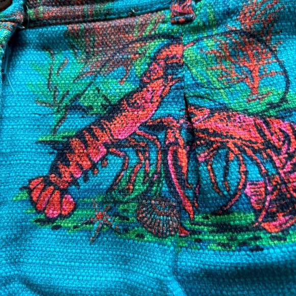 J.Crew Pleated Woven Shorts in Lobster Print Grasscloth-Women's 4 - Picture 3 of 4